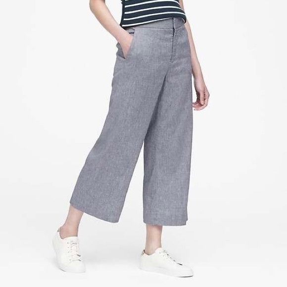 wide leg crop pants banana republic